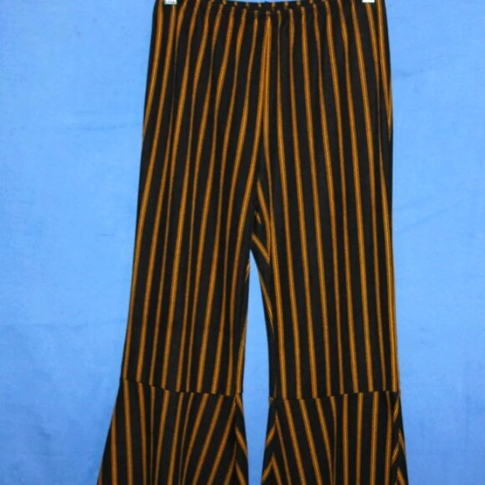 VAMP Vintage Stripe Flare Pants Wide Leg Medium - Picture 2 of 7